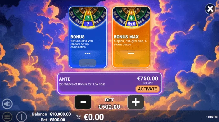 Pots of Power: Zeus - Sélection du bonus dans une roue de 27 configurations
